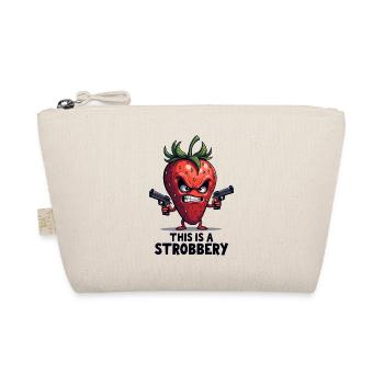 This Is A Strobbery – Funny Strawberry Gangster - Organic Pouch - nature - Front