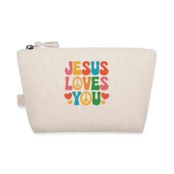 Jesus Liebt Dich Christen Spruch - Bio-Täschchen - Natur - Vorne