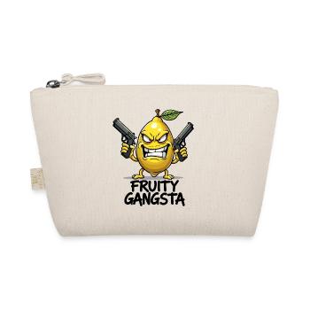 Fruity Gangsta – Lustige Zitronen Gangster - Bio-Täschchen - Natur - Vorne
