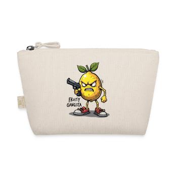 Fruity Gangsta – Lustige Zitronen Gangster - Bio-Täschchen - Natur - Vorne
