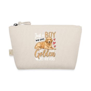 Just A Boy Who Loves Golden Retrievers - Organic Pouch - nature - Front