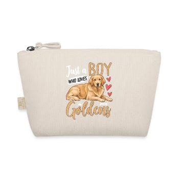 Just A Boy Who Loves Goldens - Organic Pouch - nature - Front