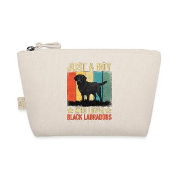 Just A Boy Who Loves Black Labradors - Bio-Täschchen - Natur - Vorne