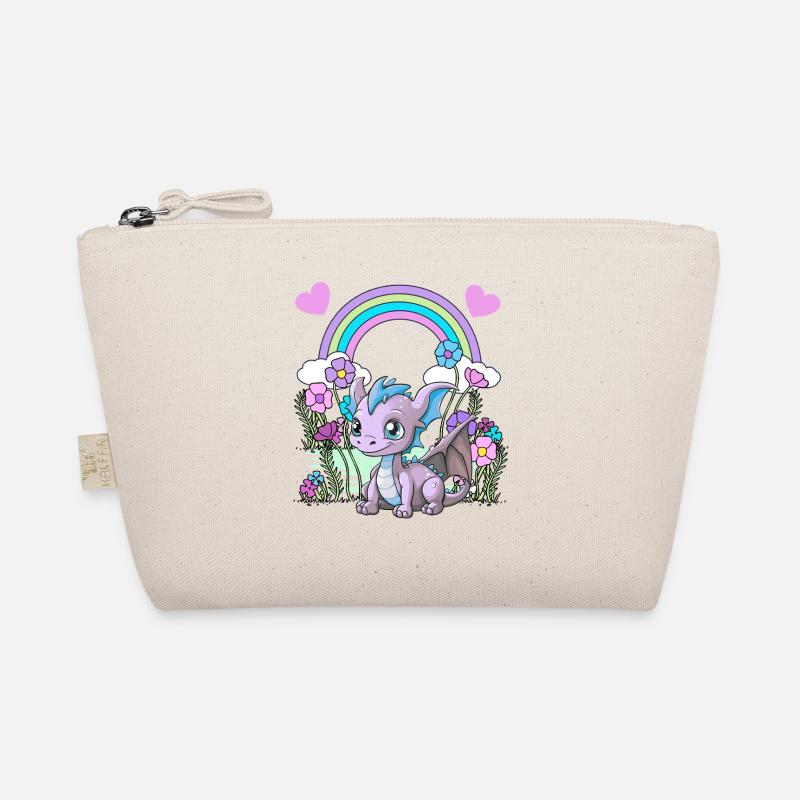 Drache Drachen Kinder Kind Regenbogen Bio-Täschchen