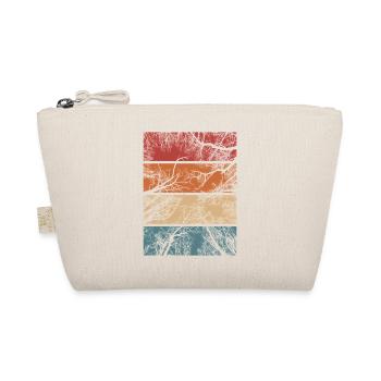 Wald Natur Retro Bäume Outdoor Wandern Geschenk - Bio-Täschchen - Natur - Vorne