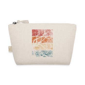 Wald Bäume Retro Natur Outdoor Wandern Geschenk - Bio-Täschchen - Natur - Vorne