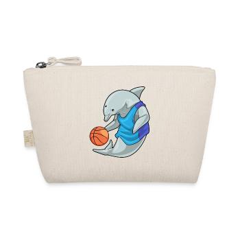 Delfin Basketballspieler Basketball - Bio-Täschchen - Natur - Vorne