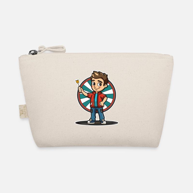 Style de dessin animé de joueur de fléchettes Trousse biologique