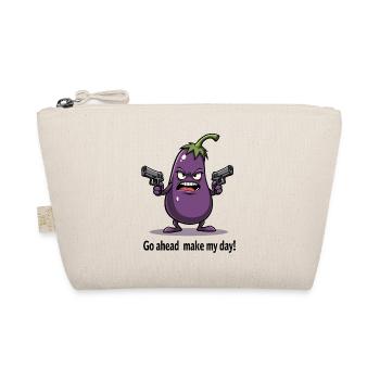 Badass Aubergine – Go Ahead, Make My Day - Organic Pouch - nature - Front