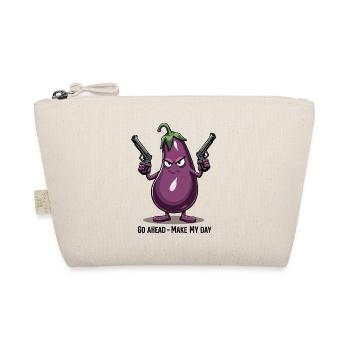 Badass Aubergine – Go Ahead, Make My Day - Organic Pouch - nature - Front