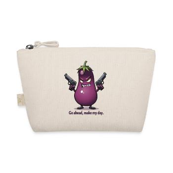 Badass Aubergine – Go Ahead, Make My Day - Organic Pouch - nature - Front