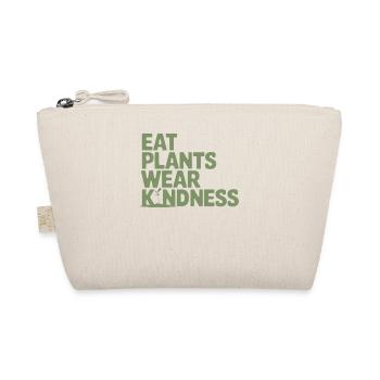 Eat plants Lazy Friendliness Vegan Vegetarian - Organic Pouch - nature - Front