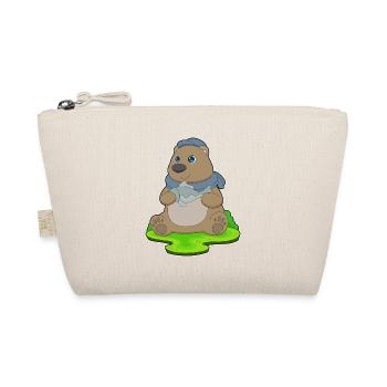 Bear Angler Fish Fishing - Organic Pouch - nature - Front