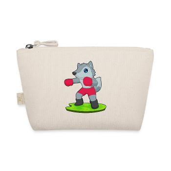 Wolf Boxer Boxhandschuhe Boxen - Bio-Täschchen - Natur - Vorne