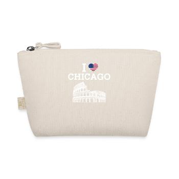 I Love Chicago Heart Flag United States Of America - Organic Pouch - nature - Front