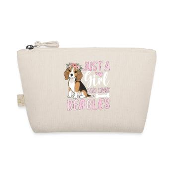 Juste une fille qui aime les beagles - Trousse biologique - nature - Devant