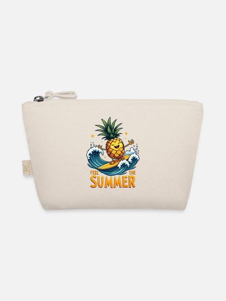 Ananas Surfer Surf Feel L’été - Trousse biologique - nature - Devant