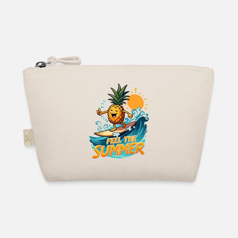 Pineapple Surfer Surf Feel the Summer Organic Pouch
