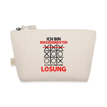 Wassermeister Spruch Lustig immer Lösung - Bio-Täschchen - Natur - Vorne