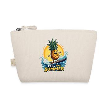 Pineapple Surfer Surf Feel the Summer - Organic Pouch - nature - Front