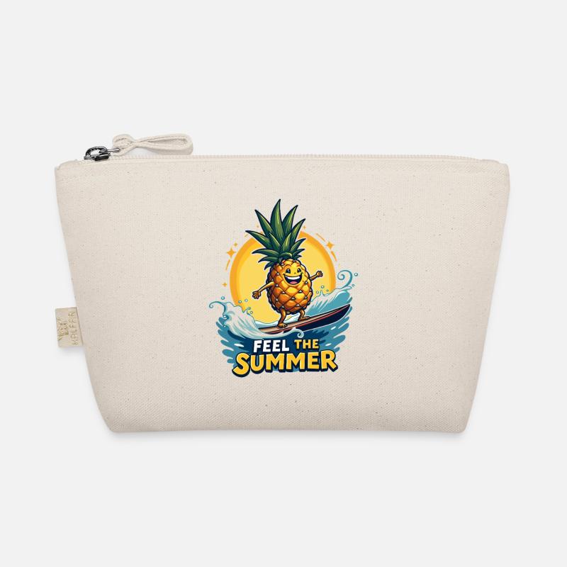 Pineapple Surfer Surf Feel the Summer Organic Pouch