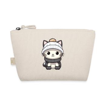 Cat Winter Animal Baby Comic - Organic Pouch - nature - Front