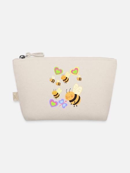 Bee Bees Bumblebee Children Child - Organic Pouch - nature - Front