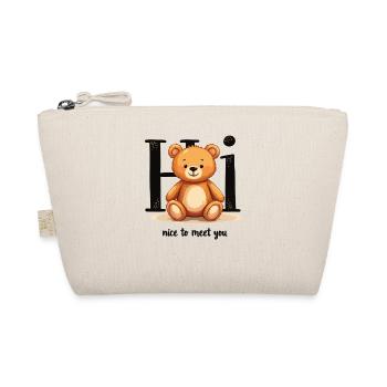 Cute teddy bear motif – children's fashion with a heart - Organic Pouch - nature - Front