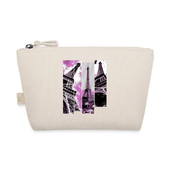 Paris Eiffel Tower Skyline France City Collage - Organic Pouch - nature - Front