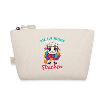 Strickarbeit, Stricken, Schneiderin, Wolle, Strick - Bio-Täschchen - Natur - Vorne
