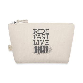 RIDE FAST LIVE DIRTY – MOUNTAINBIKE - MOTOCROSS - Bio-Täschchen - Natur - Vorne