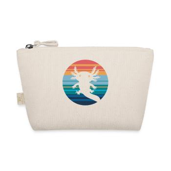 Axolotl Retro Sunset Axolotl Gifts Kids Boys Girls - Bio-Täschchen - Natur - Vorne