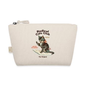 Radical Cats Club – Vintage Cat Lovers - Organic Pouch - nature - Front