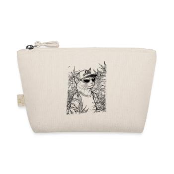 Coole Katze im Hanf: Lässiger Kiffer Sonnenbrille - Bio-Täschchen - Natur - Vorne
