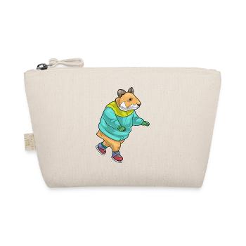 Hamster Eislaufen Schlittschuhe - Bio-Täschchen - Natur - Vorne