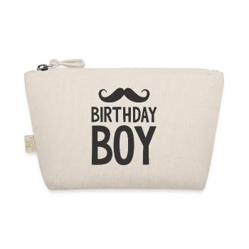 Birthday Boy – Geburtstag mit Schnurrbart - Bio-Täschchen - Natur - Vorne