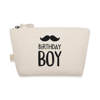Birthday Boy – Geburtstag mit Schnurrbart - Bio-Täschchen - Natur - Vorne