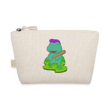 Frosch Baseball Baseballschläger - Bio-Täschchen - Natur - Vorne