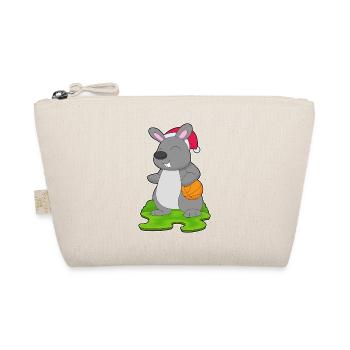 Bunny Christmas Basketball - Organic Pouch - nature - Front