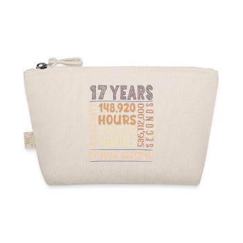 17 Jahre alt! Geburtstagsgeschenk 17. Geburtstag - Bio-Täschchen - Natur - Vorne