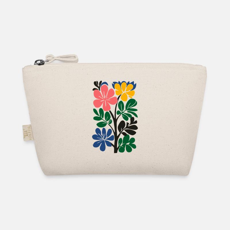 Abstrakte Blüte Matisse Blumen Kunst Retro & Bunt Bio-Täschchen