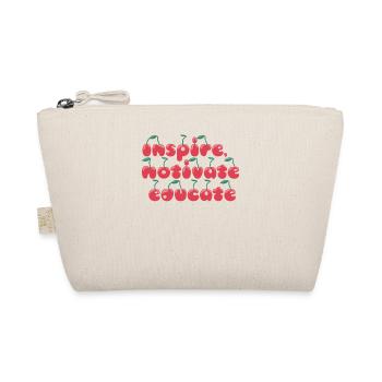 Teachers Inspire Motivate and Educate Love - Organic Pouch - nature - Front