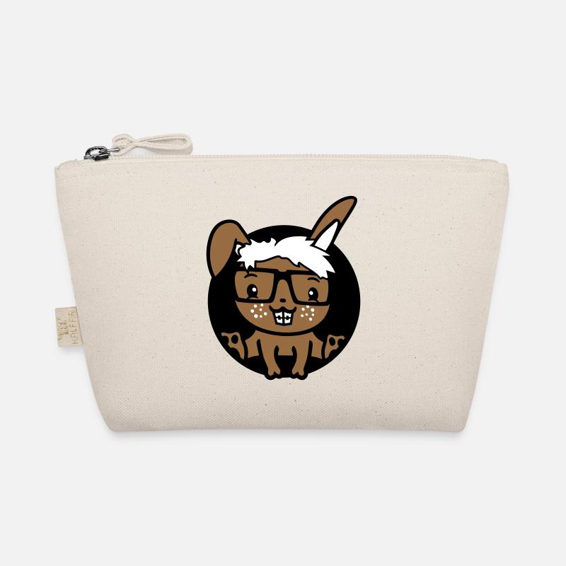 Bunny Nerd Geek Lunettes à monture de corne Hole Freak Intelligent Trousse biologique