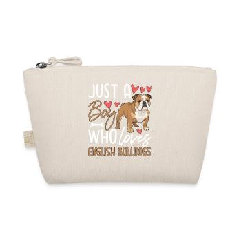 Just A Boy Who Loves English Bulldogs - Bio-Täschchen - Natur - Vorne