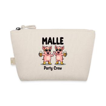 Malle Party Crew Funny Pigs Beer Fun - Organic Pouch - nature - Front