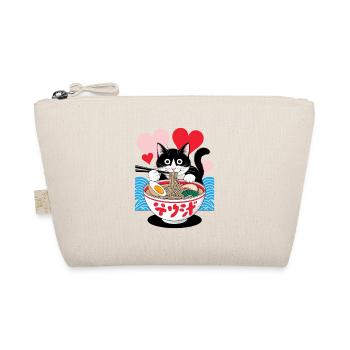 Cat Ramen Kawaii Japanese-Inspired Art - Organic Pouch - nature - Front