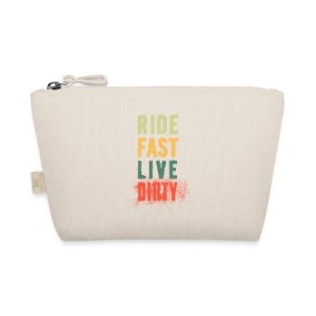 RIDE FAST LIVE DIRTY – MOUNTAINBIKE - MOTOCROSS - Bio-Täschchen - Natur - Vorne