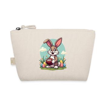 American Football Osterhase Sport Ostern Spaß - Bio-Täschchen - Natur - Vorne