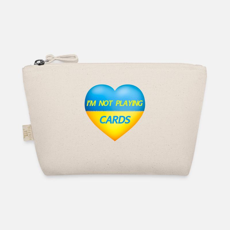 I'M NOT PLAYING CARDS – UKRAINE HERZ - Bio-Täschchen - Natur