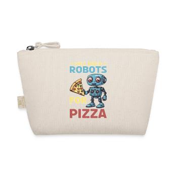 Will Build Robots For Pizza - Bio-Täschchen - Natur - Vorne